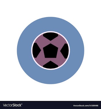 Stylish icon in color circle soccer ball vector image