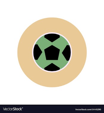 Stylish icon in color circle soccer ball vector image
