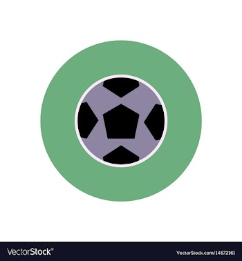 Stylish icon in color circle soccer ball vector image