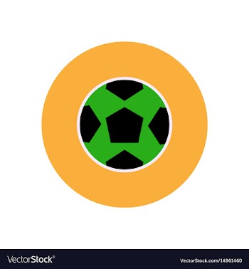 Stylish icon in color circle soccer ball vector image