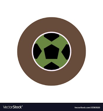 Stylish icon in color circle soccer ball vector image