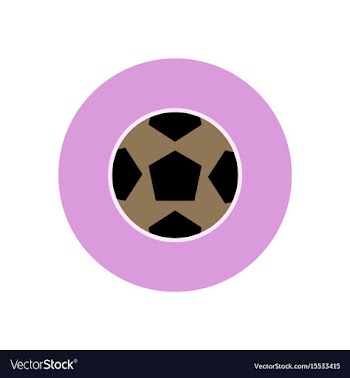 Stylish icon in color circle soccer ball vector image