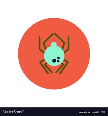 Stylish icon in color circle spider insect vector image