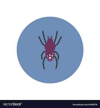 Stylish icon in color circle spider insect vector image