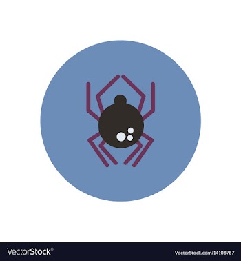 Stylish icon in color circle spider insect vector image