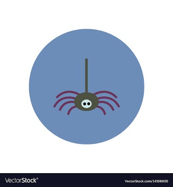 Stylish icon in color circle spider insect vector image