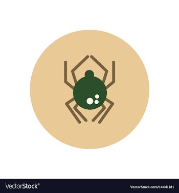 Stylish icon in color circle spider insect vector image