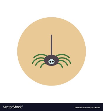 Stylish icon in color circle spider insect vector image