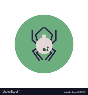 Stylish icon in color circle spider insect vector image