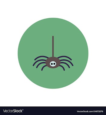 Stylish icon in color circle spider insect vector image