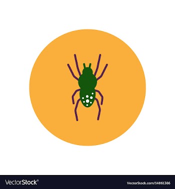 Stylish icon in color circle spider insect vector image