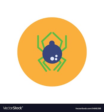 Stylish icon in color circle spider insect vector image