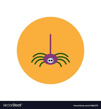 Stylish icon in color circle spider insect vector image