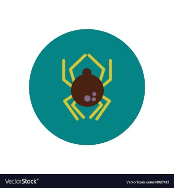Stylish icon in color circle spider insect vector image