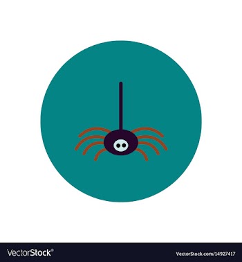 Stylish icon in color circle spider insect vector image