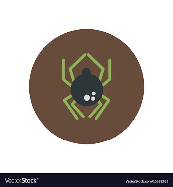 Stylish icon in color circle spider insect vector image