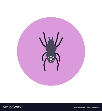 Stylish icon in color circle spider insect vector image