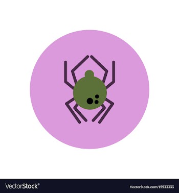 Stylish icon in color circle spider insect vector image