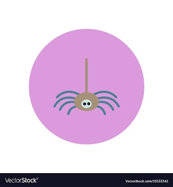Stylish icon in color circle spider insect vector image