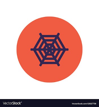 Stylish icon in color circle spider web vector image