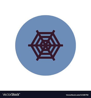 Stylish icon in color circle spider web vector image