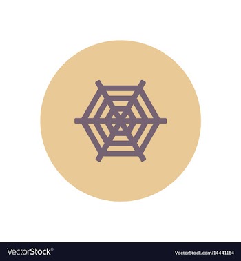 Stylish icon in color circle spider web vector image