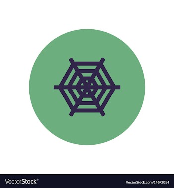Stylish icon in color circle spider web vector image
