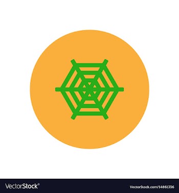 Stylish icon in color circle spider web vector image