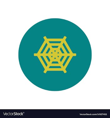 Stylish icon in color circle spider web vector image