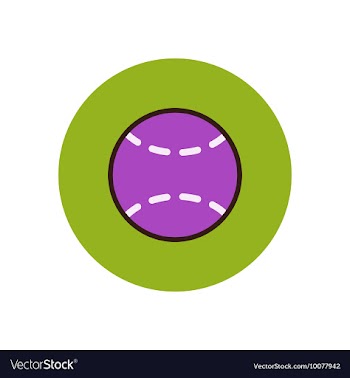 Stylish icon in color circle tennis ball vector image