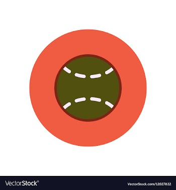 Stylish icon in color circle tennis ball vector image