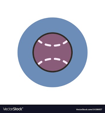 Stylish icon in color circle tennis ball vector image