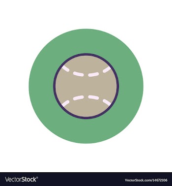Stylish icon in color circle tennis ball vector image