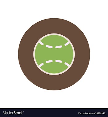 Stylish icon in color circle tennis ball vector image