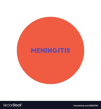 Stylish icon in color circle text meningitis vector image