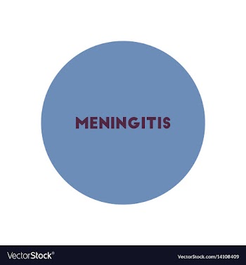 Stylish icon in color circle text meningitis vector image