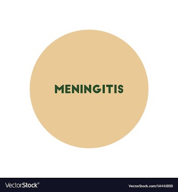 Stylish icon in color circle text meningitis vector image