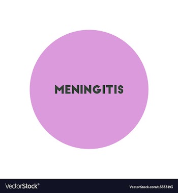 Stylish icon in color circle text meningitis vector image