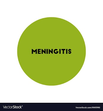 Stylish icon in color circle text meningitis vector image