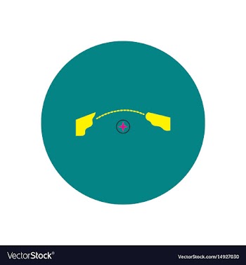 Stylish icon in color circle tourism geolocatio vector image