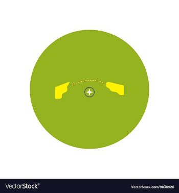 Stylish icon in color circle tourism geolocation vector image