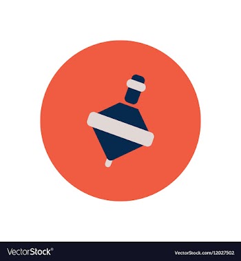 Stylish icon in color circle toy whirligig vector image