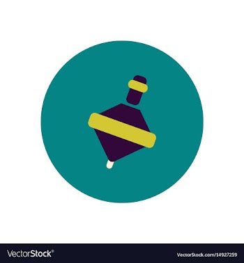 Stylish icon in color circle toy whirligig vector image