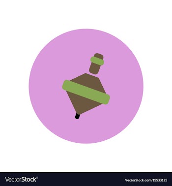 Stylish icon in color circle toy whirligig vector image