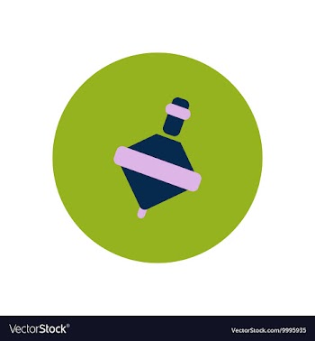 Stylish icon in color circle toy whirligig vector image