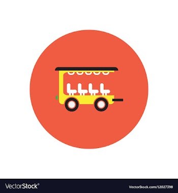 Stylish icon in color circle trailer car vector image