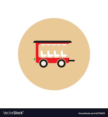 Stylish icon in color circle trailer car vector image