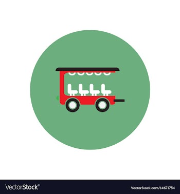 Stylish icon in color circle trailer car vector image