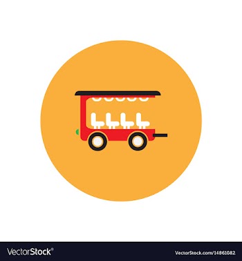 Stylish icon in color circle trailer car vector image