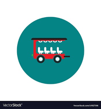 Stylish icon in color circle trailer car vector image